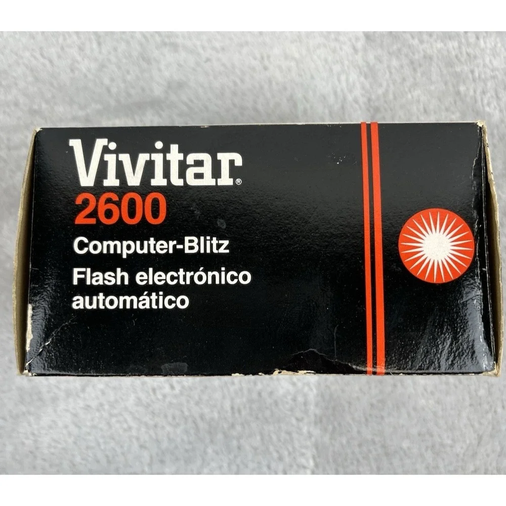 Vintage Vivitar 2600 Auto Flash Standard Hot Shoe Mount‎ Original Box Untested